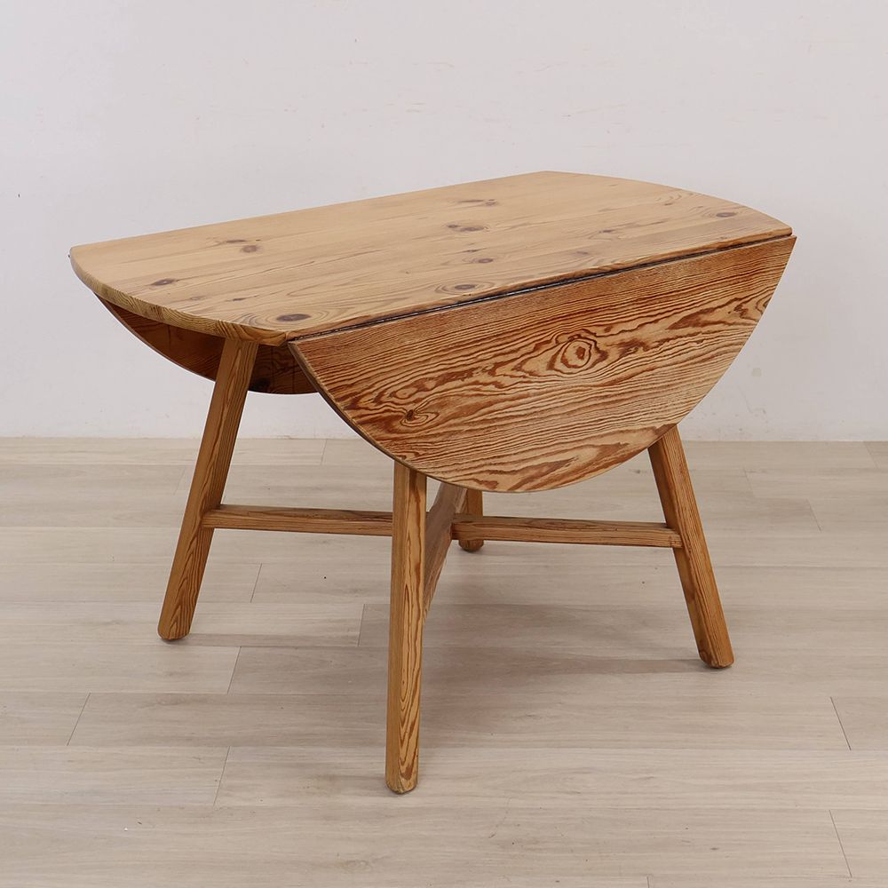 温かな手触りのパイン材♪ ドロップリーフテーブル VC114-115