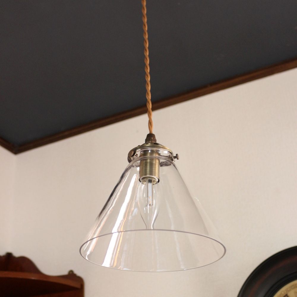 存在感のあるガラスシェード♪ ペンダントランプセット【灯具A】 AX1