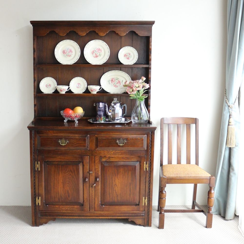 良品】イタリア製 ヴィンテージ カップボード 食器棚 収納棚 良品