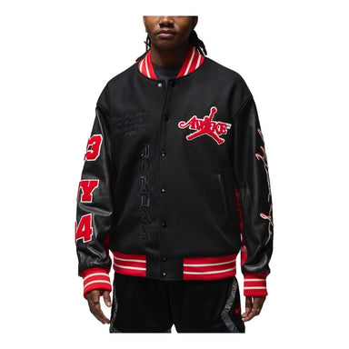 Air Jordan x Awake NY Varsity Jacket 'Black University Red' FQ5439-657