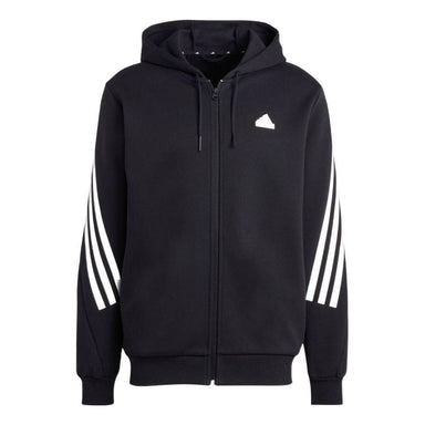 adidas M 3S Fl Fz Hd Stripe Sports Hooded Jacket Black GK9051
