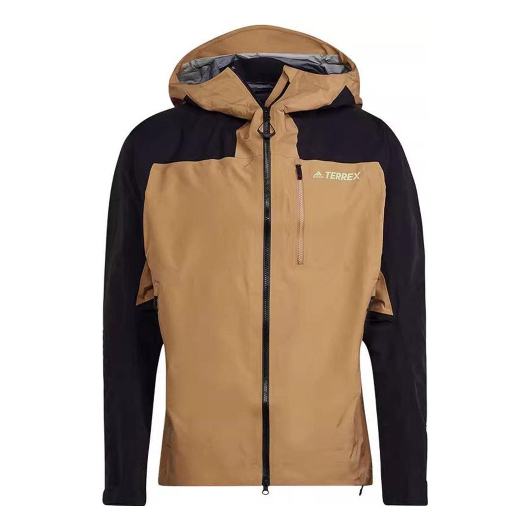 adidas Terrex Techrock GORE-TEX PRO Rain Jacket 'Tan Black' HA5517