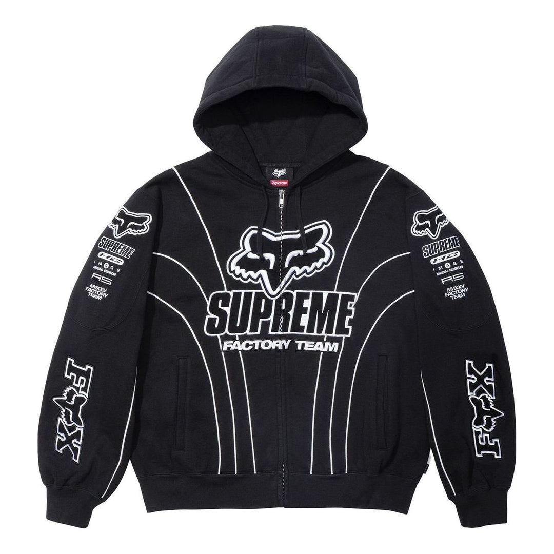 Supreme x Fox Racing Zip Up Hooded Sweatshirt 'Black' FW25SW59-BLACK