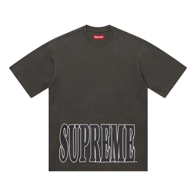 Supreme Smile Tee Black Graffiti Smiling Face Printing Short