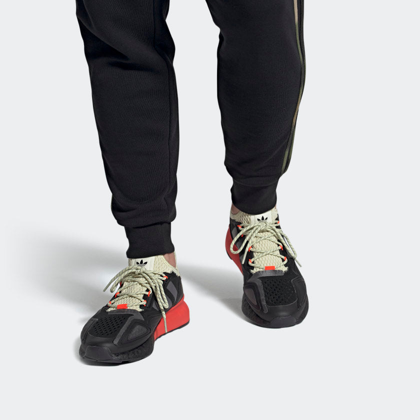 adidas ZX 2K Boost 'Core Black Grey Five Solar Red' FV9999