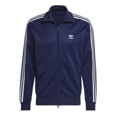 adidas originals Solid Color Stripe Zipper Stand Collar Jacket
