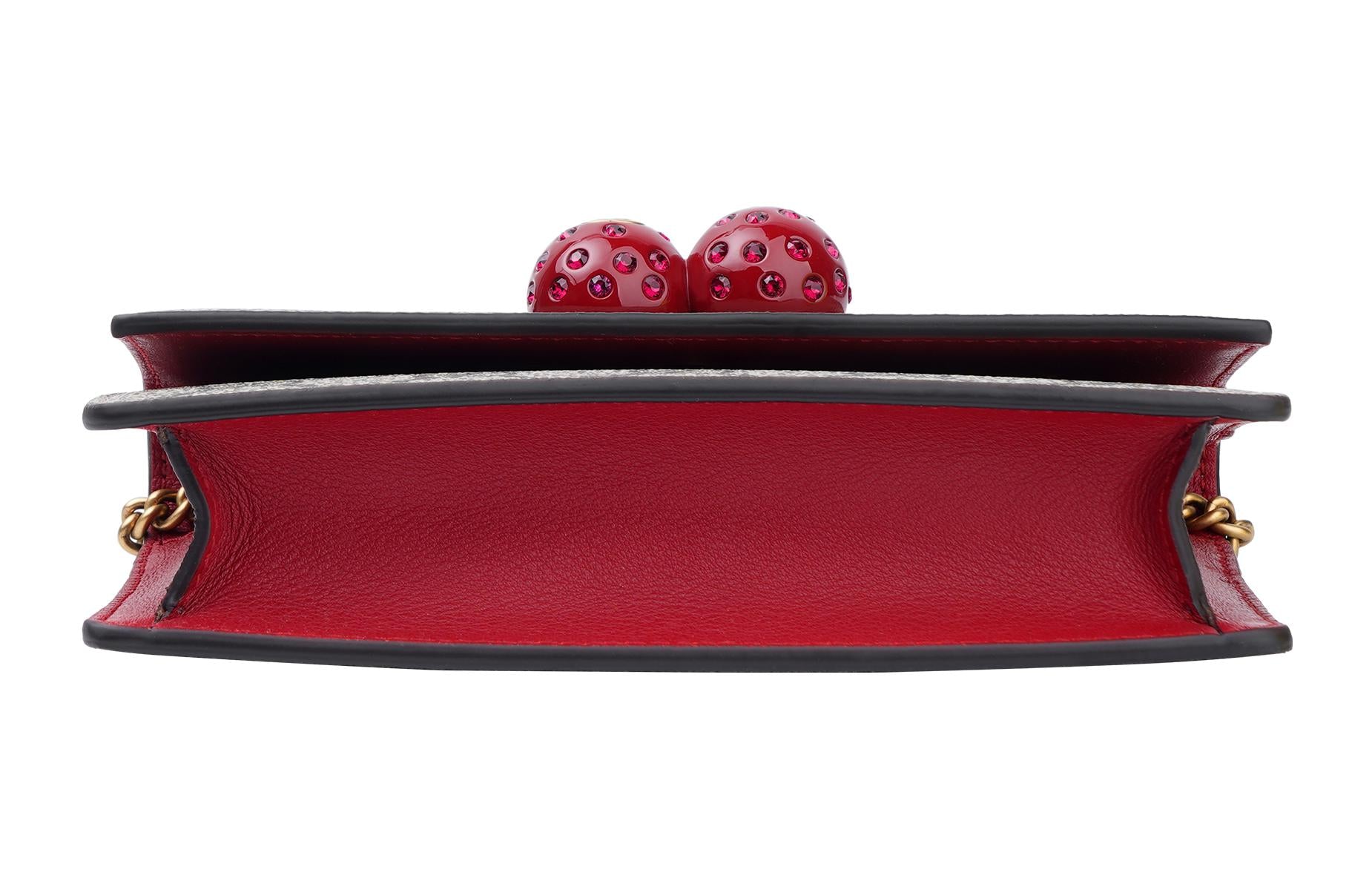 WMNS) Gucci Canvas Chains Shoulderbag Mini 'Khaki' 481291-K9GXT-8694