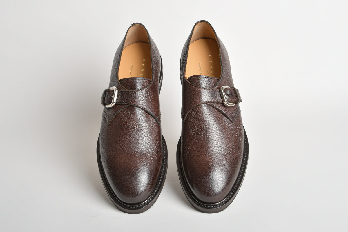 Single buckle in brown deerskin | Henderson Baracco