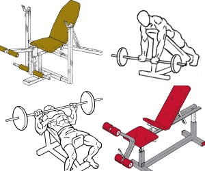 インクラインベンチ】各筋トレ方法(ダンベル・バーベル・マシン)と