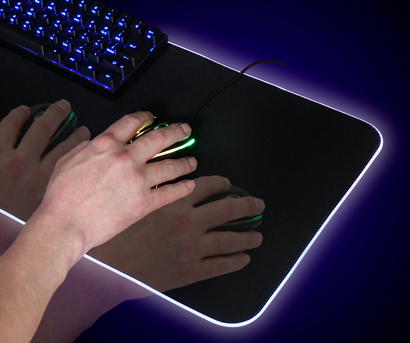 RACEN RGB 大型ゲーミングマウスパッド [CRC-GMP800] – センチュリー