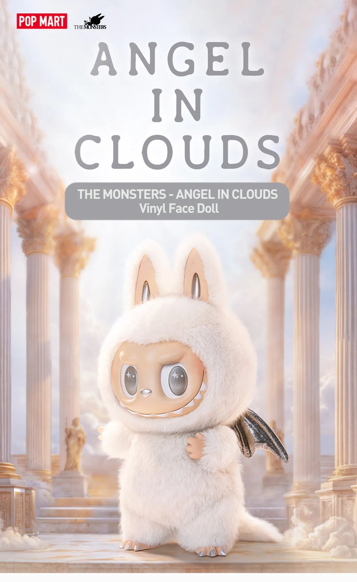 ZIMOMO THE MONSTERS V2 - ANGEL IN CLOUDS Vinyl Face Doll – WHOOPEA