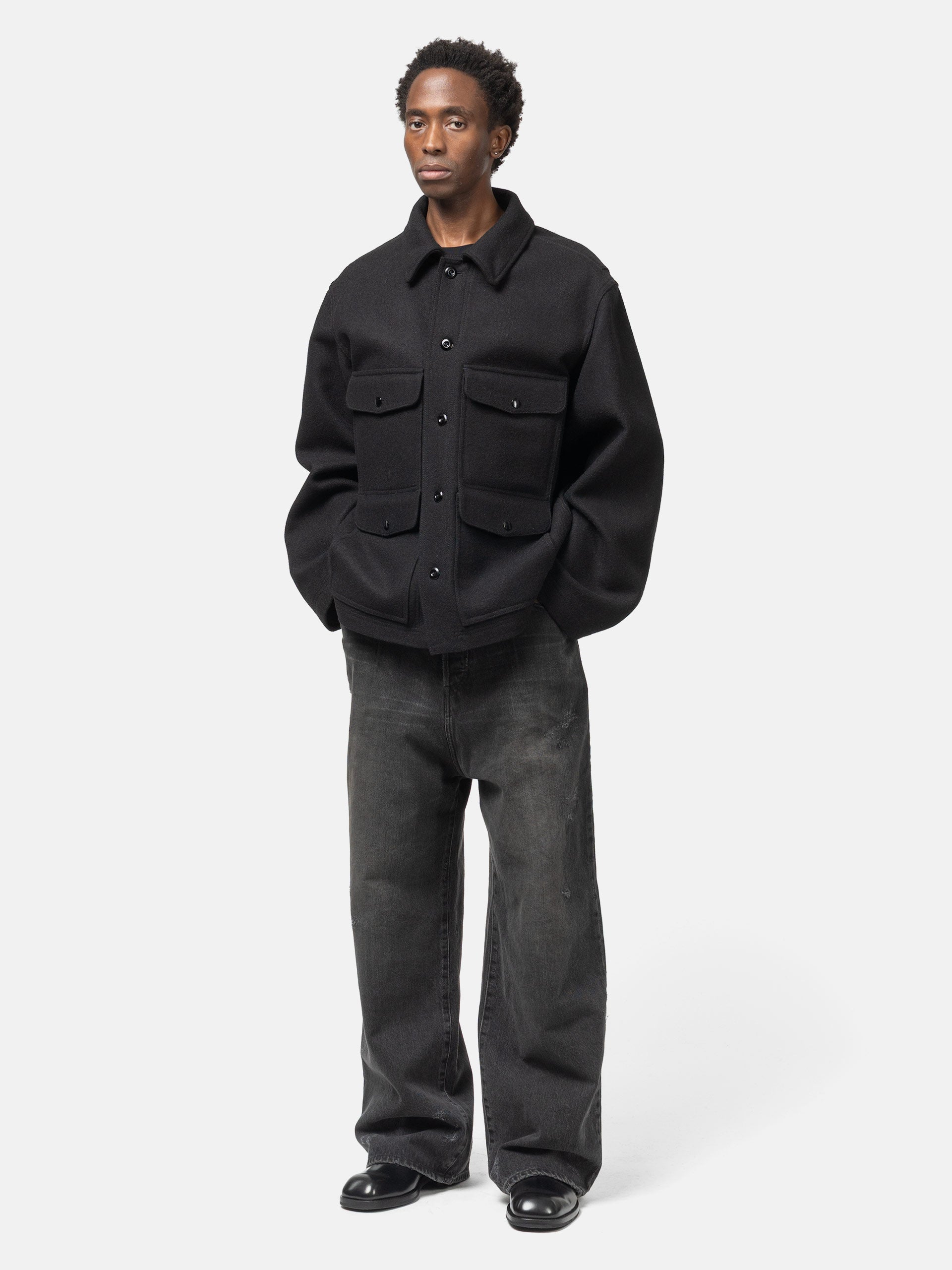 LEMAIRE Utility Jacket Black | HAVEN