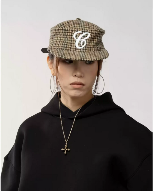 6crayon ピルボックス帽 キャップ（千鳥格子 ちどりごうし） - ZIPPER