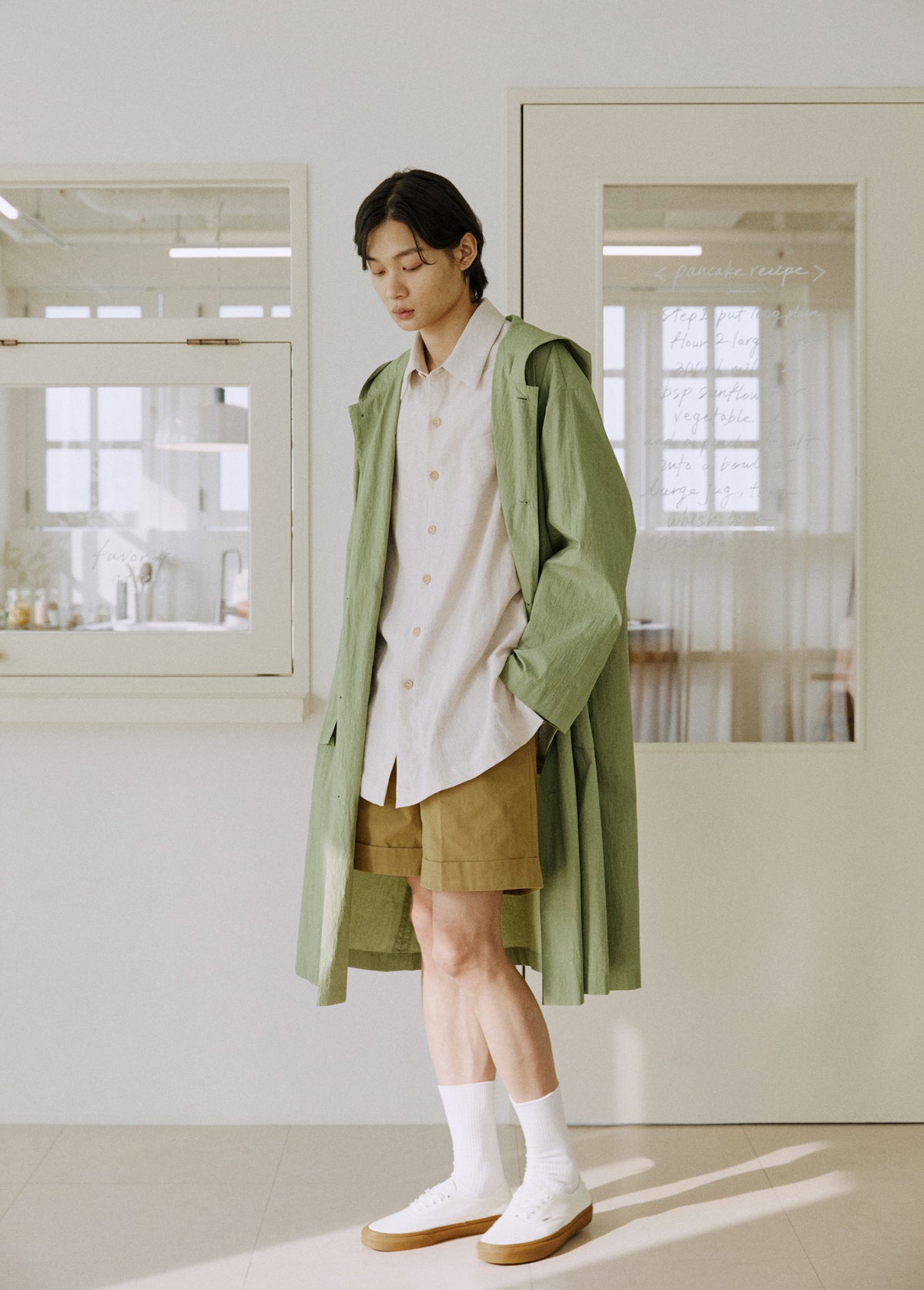 美品 Burton フード付きロングジャケット オリーブグリーン 美品