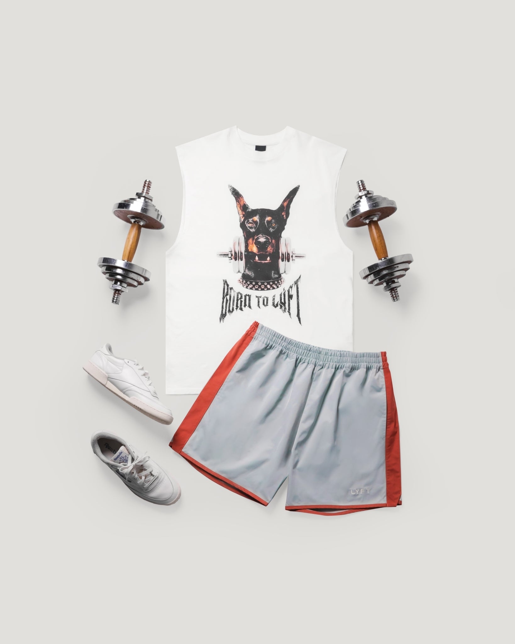 Dog Graphic Vintage No Sleeve - White – LÝFT