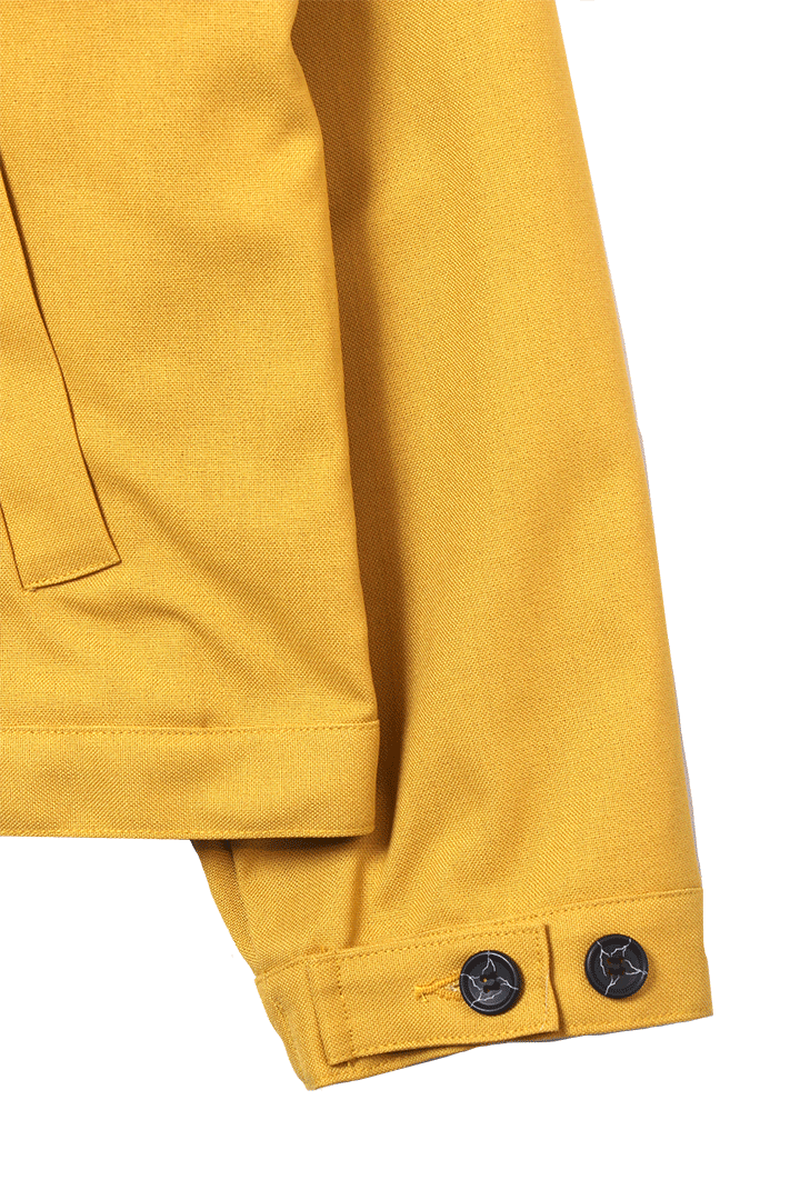 Unlined hopsack monk jacket yellow 22SS - KOZABURO online store