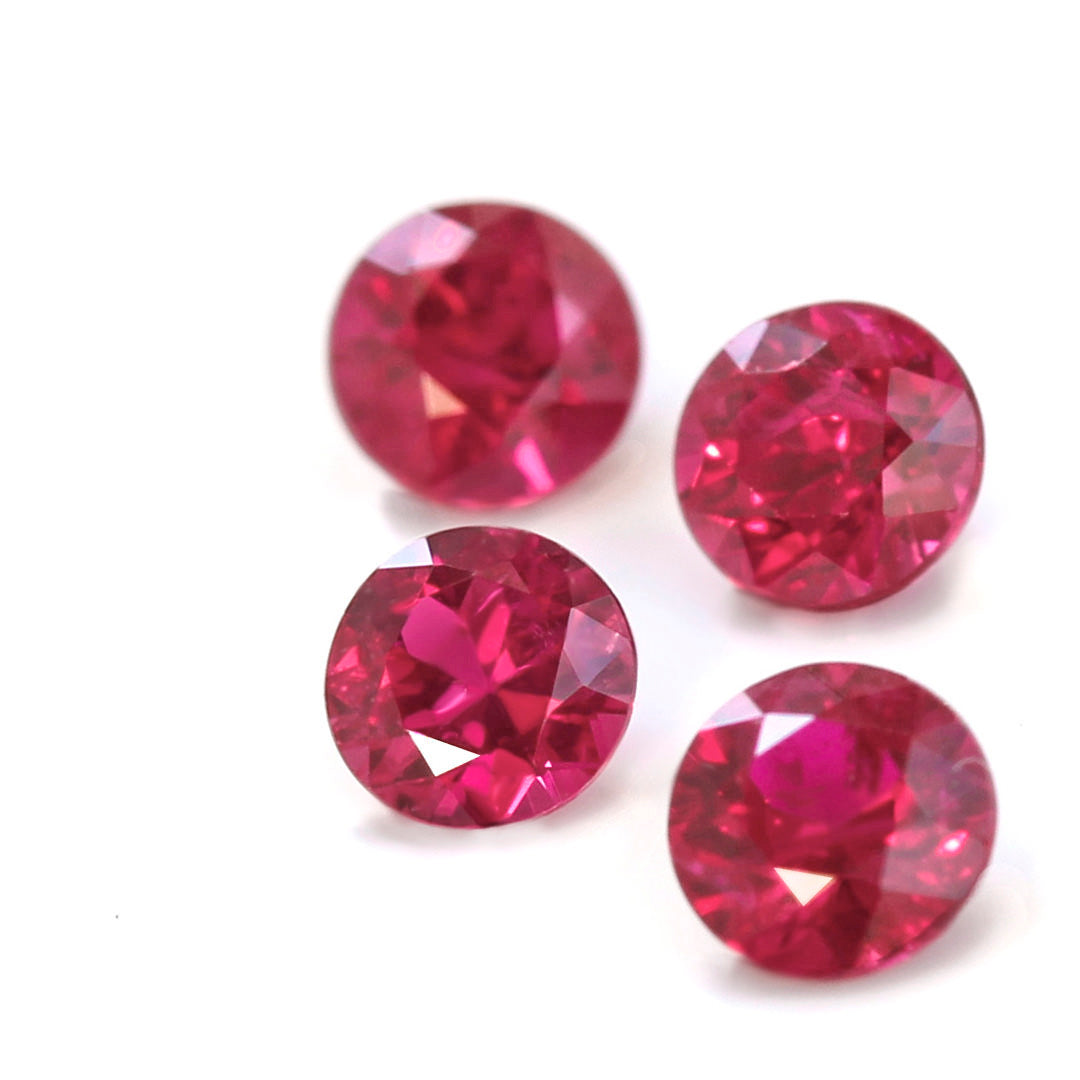 ビズー公式】 ルビー ラウンドカット ダイヤモンド K18(18金) プラチナ