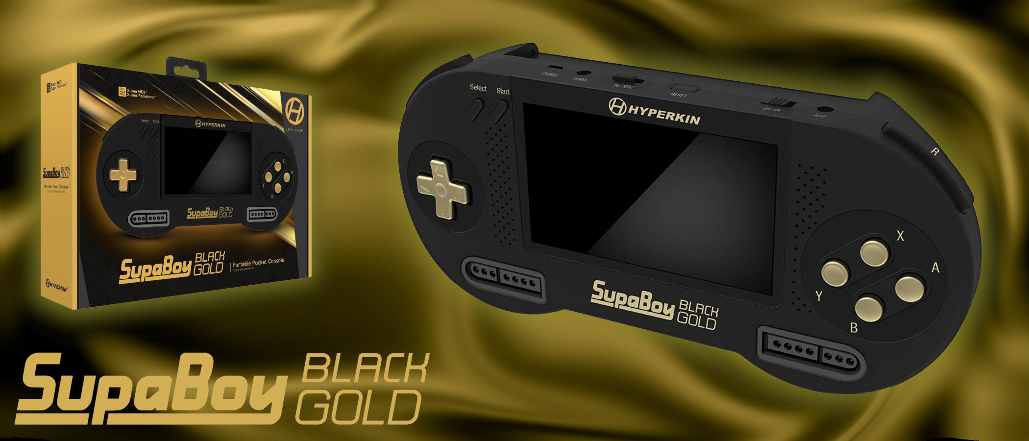 HYPERKIN SUPABOY Black Gold USB Type-C版 スーパーファミコンSFC