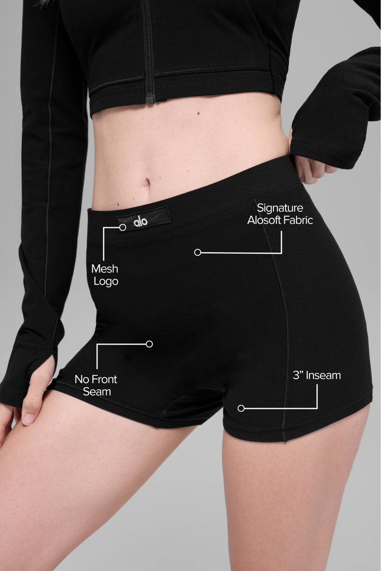 Alosoft Sincere Micro Short - Black | ALO