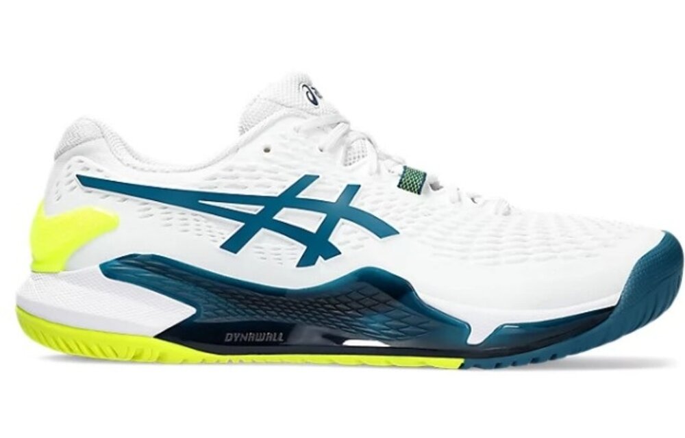 Asics Gel Resolution 9 Men's Tennis Shoe (White/Teal