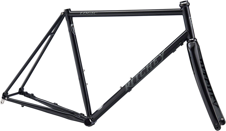 Ritchey Road Logic Disc Frameset - 700c, Steel, Black with Grey