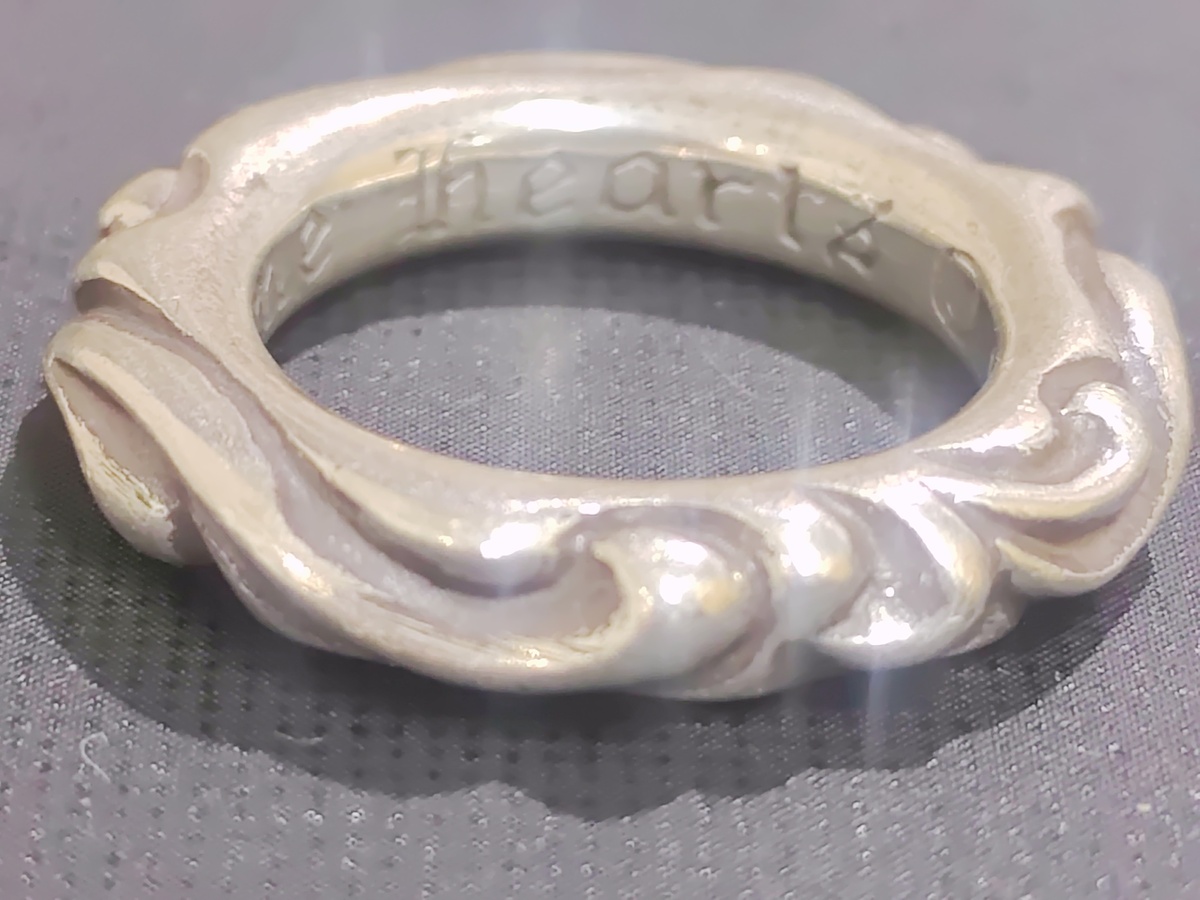 新宿店で、クロムハーツの925・シルバー・スクロールバンドリングを