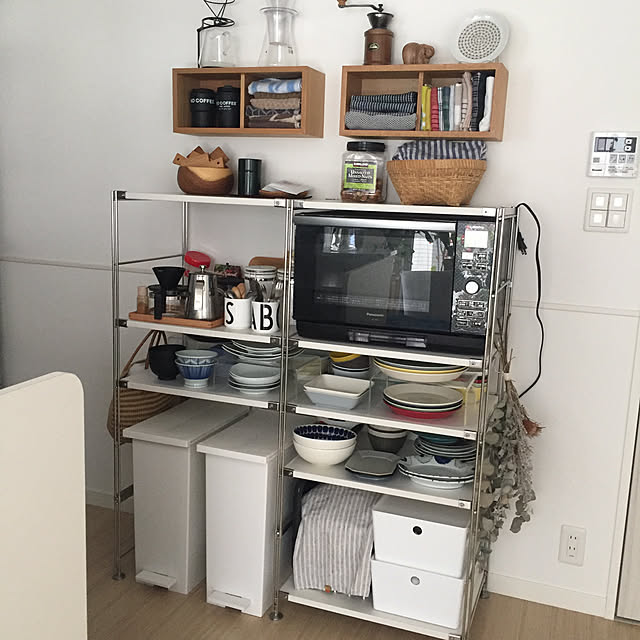 無印良品 ステンレスユニットシェルフ用・追加棚・ライトグレー ライト