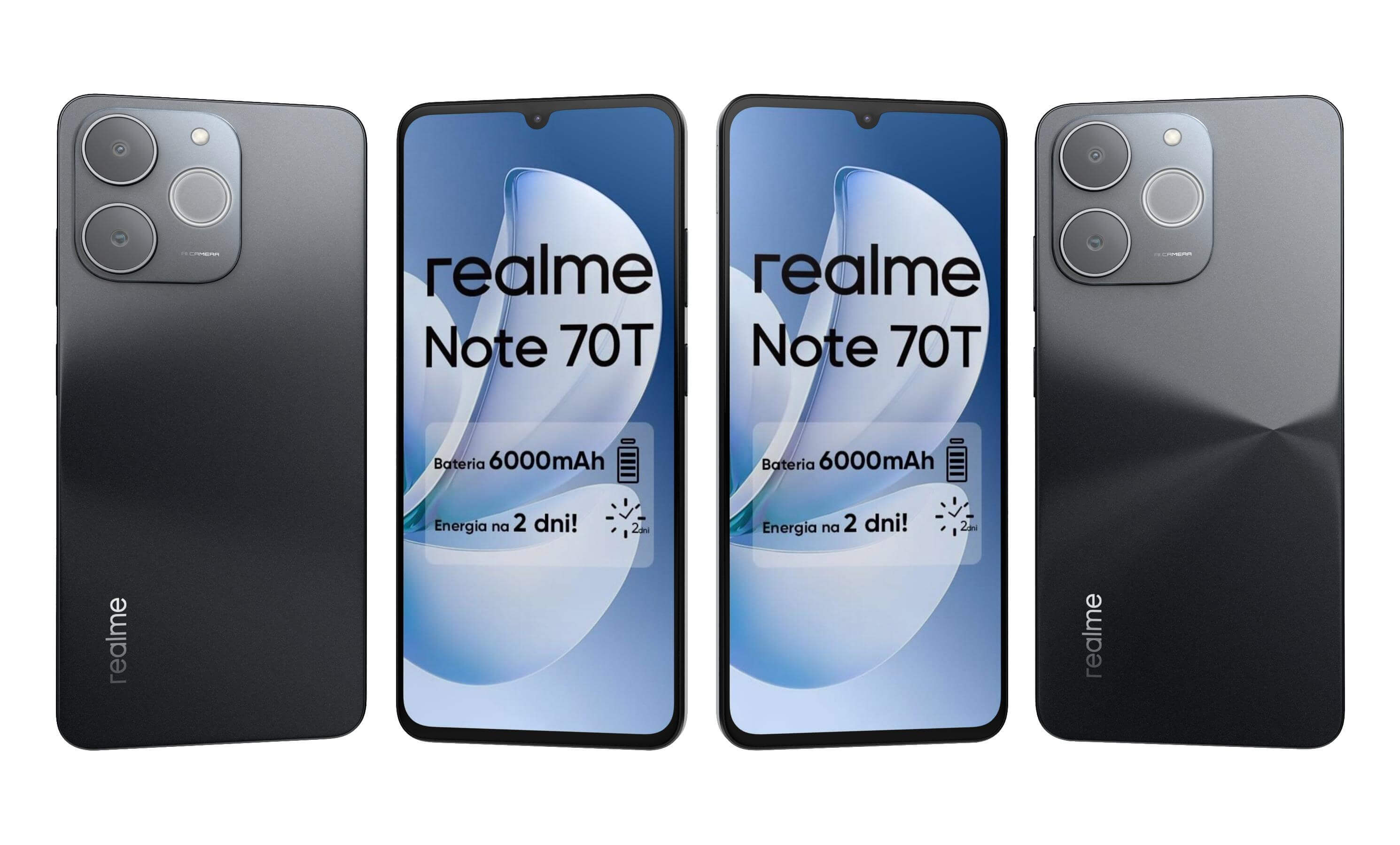 スマートフォン本体 realme Note 70T 4GB/256GB Obsidian Black