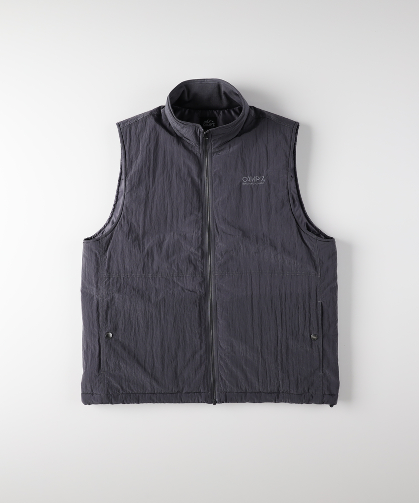ワッシャーナイロン中綿スタンドネックベスト/セットアップ対応(WEB