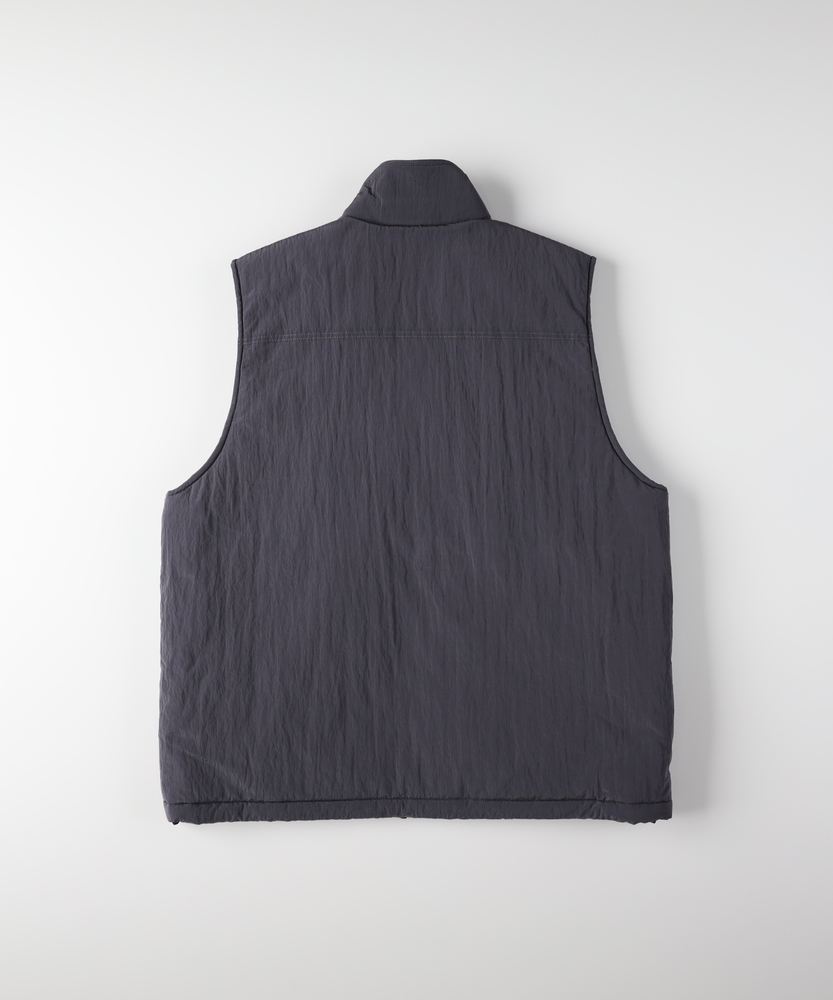 ワッシャーナイロン中綿スタンドネックベスト/セットアップ対応(WEB