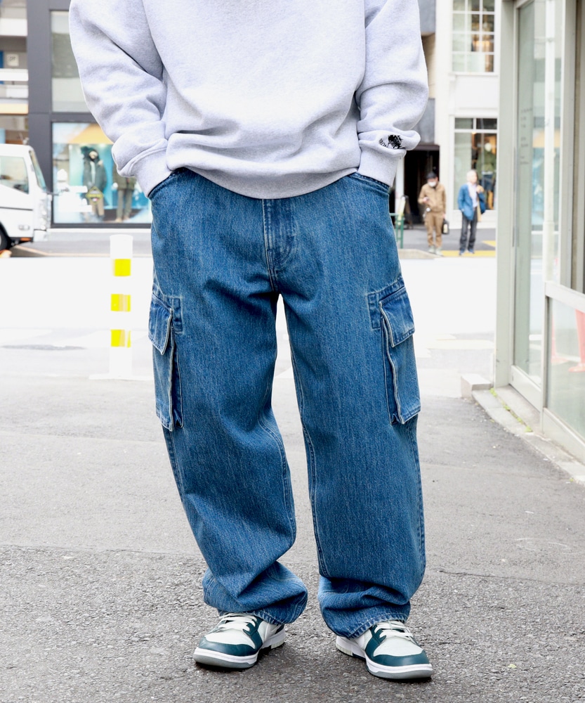 バギーカーゴデニム【自宅で試着、返品送料無料】(28 淡加工色