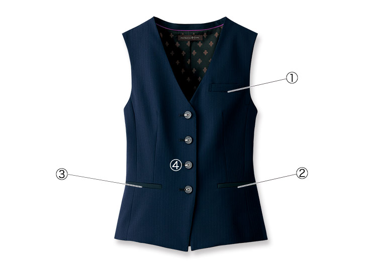 在庫限り】[通年]PATRICK COX ストライプベスト(89-04061) | セロリー