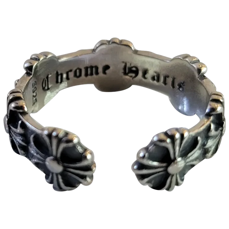 Chrome Hearts Sterling Silver Flower Ring. For Sale at Ruby Lane