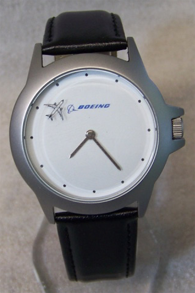 Boeing Airplane Watch Vintage Rotating Clear Jet Plane Wristwatch