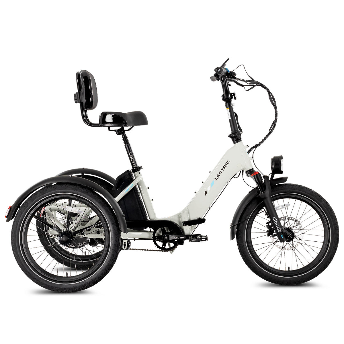 Lectric XP Foldable Trike2 Step-Thru Ebike - Stratus White