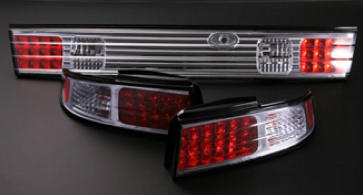 D-MAX LED Chrome Tail Lights (95-98 S14) - Faction Motorsports