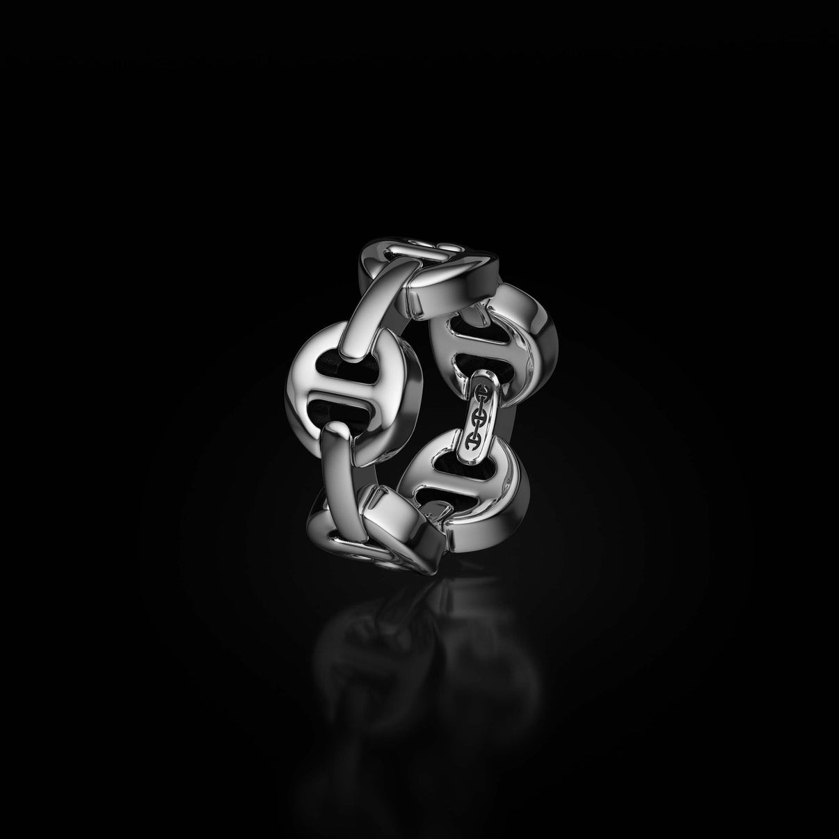 Hoorsenbuhs Sterling Silver Dame Classic Tri-Link Ring
