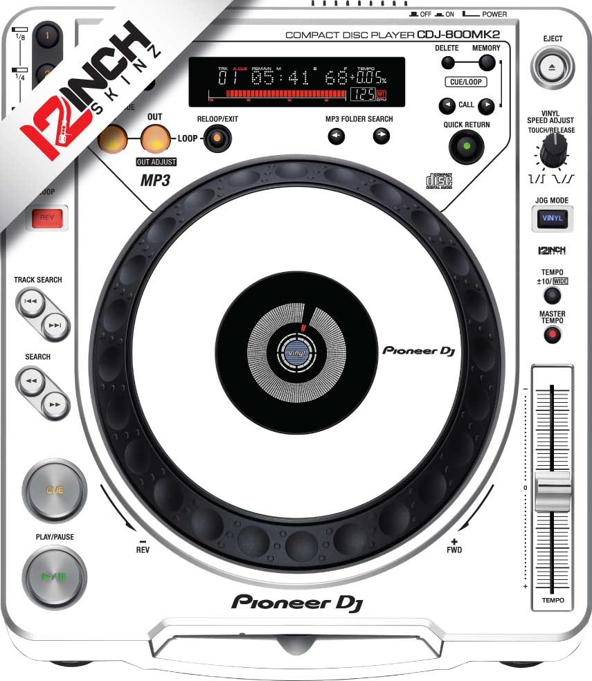 Pioneer CDJ-800MK2 Skinz (SINGLE) - Colors - 12inchSkinz