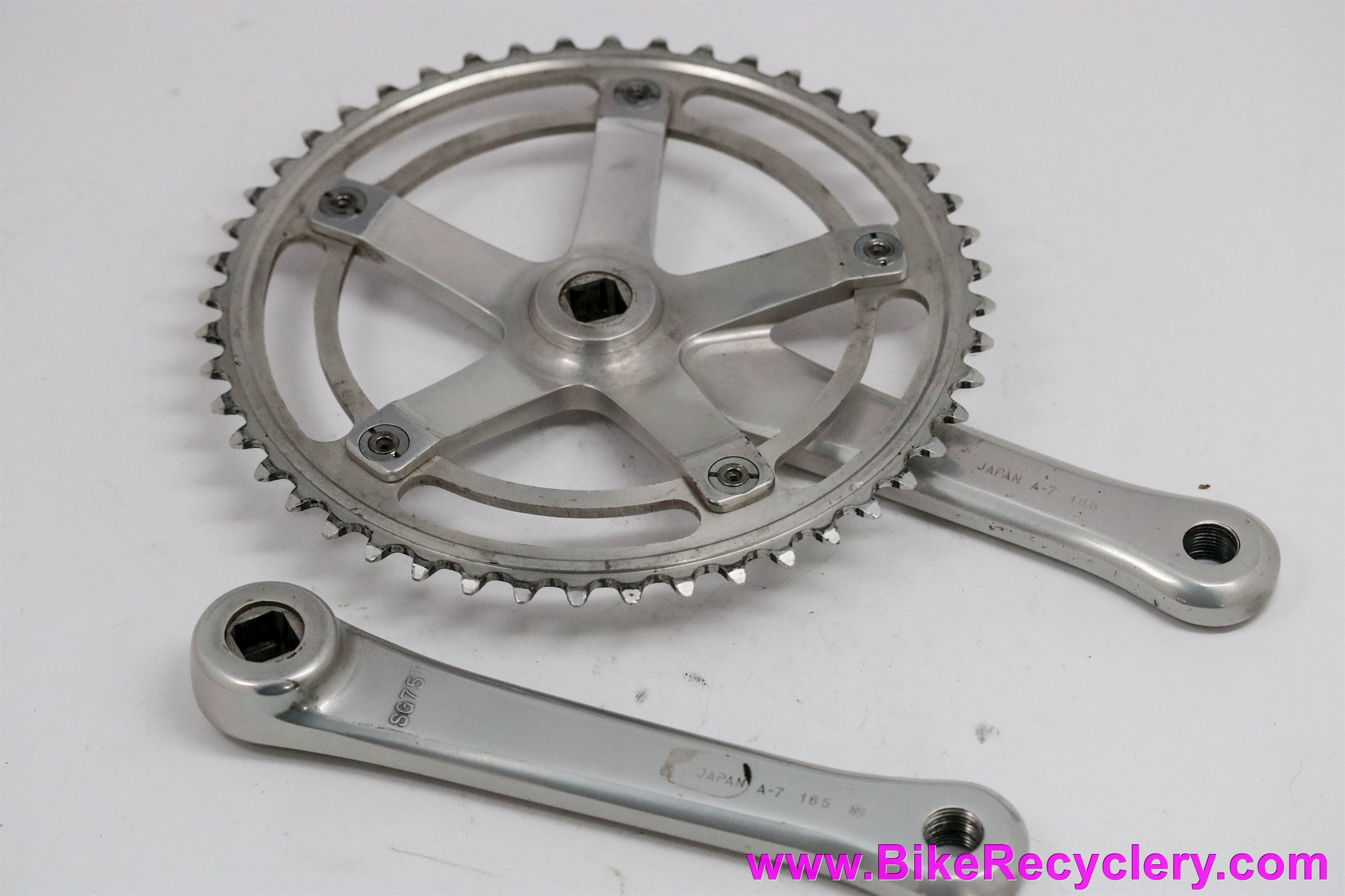 Sugino 75 NJS Track/Pista Crankset: 165mm x 48t Superbe x 144mm