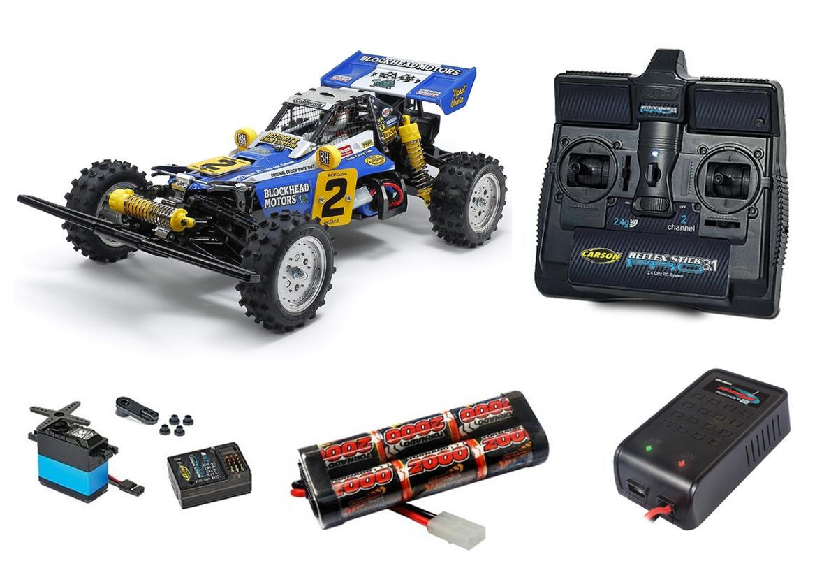Tamiya RC Hotshot II Blockhead Motors Super Package Deal