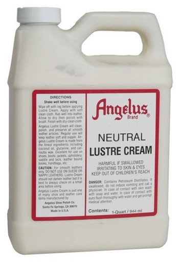 Angelus Luster Cream - Neutral - Quart - Fore Supply Company