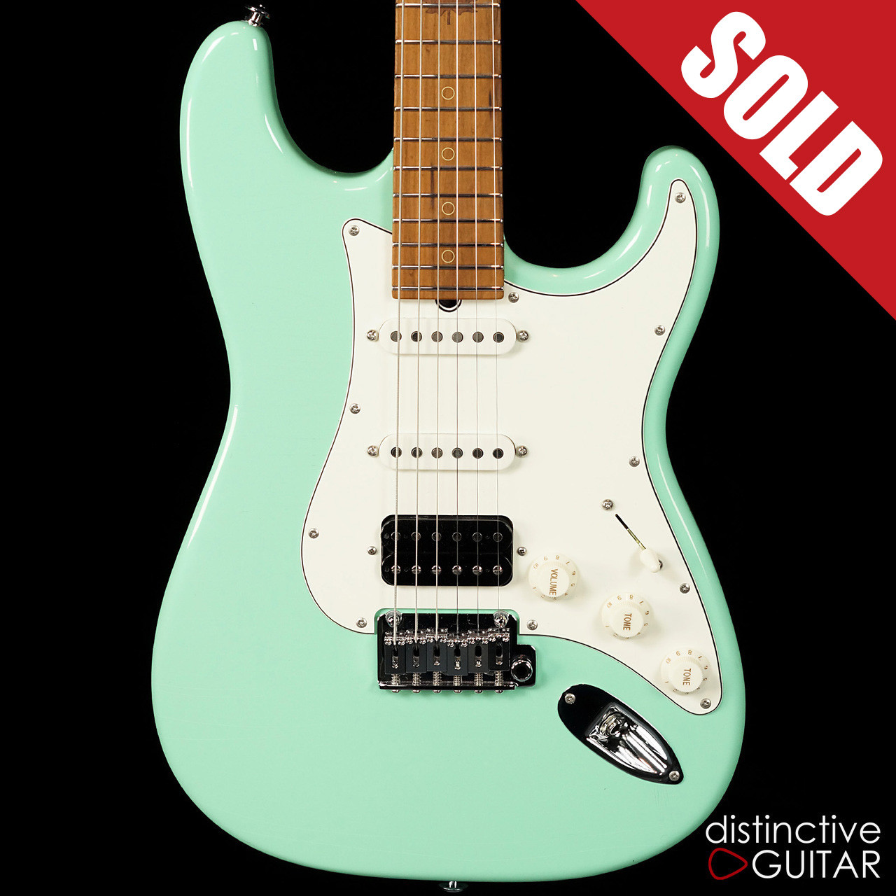Suhr Classic Antique Roasted Recovered Sinker Maple #8 Surf Green