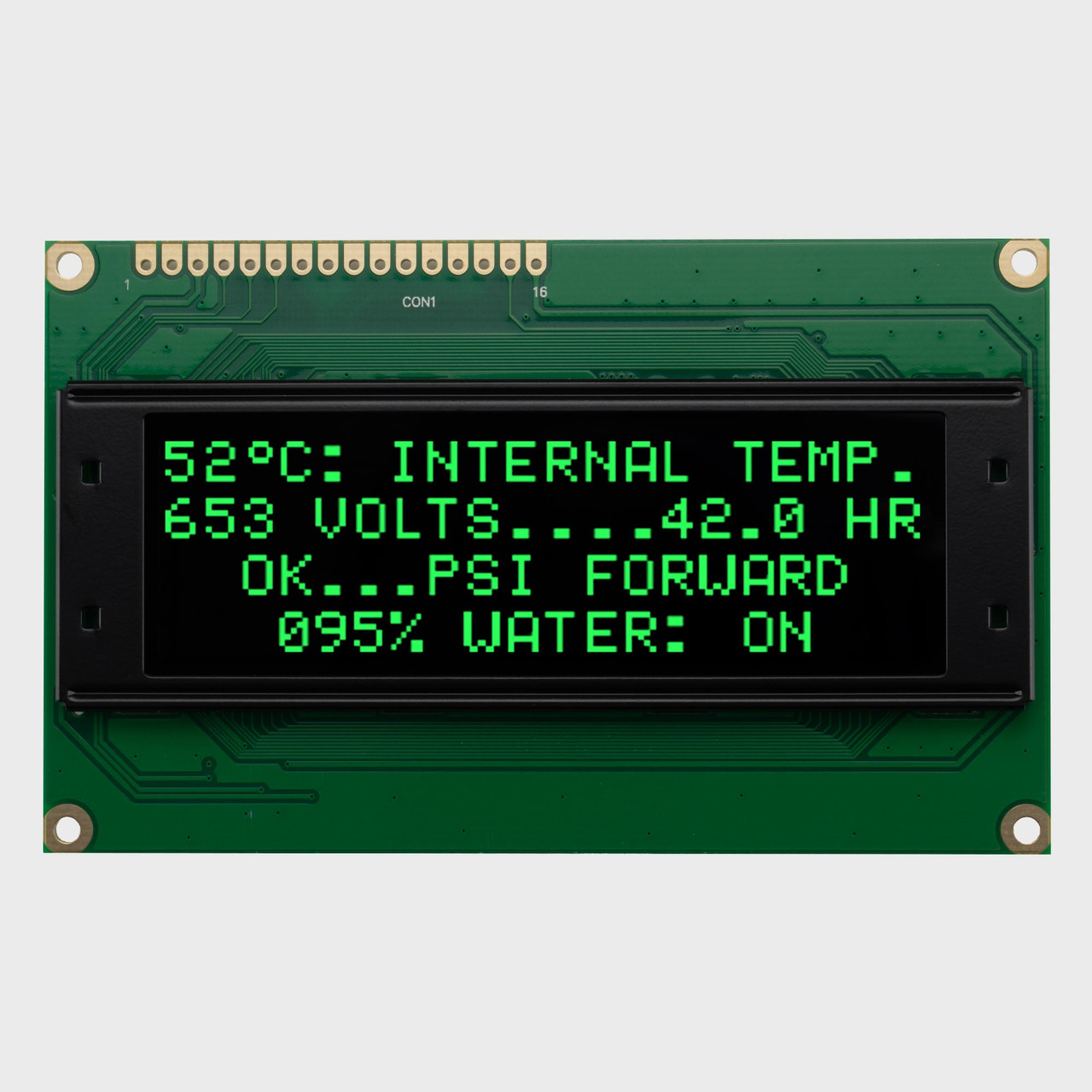 Green 20x4 Character OLED Module
