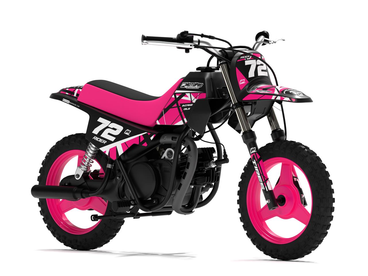 Yamaha PW50 Eruption Pink Graphics kit | Motopro Graphics