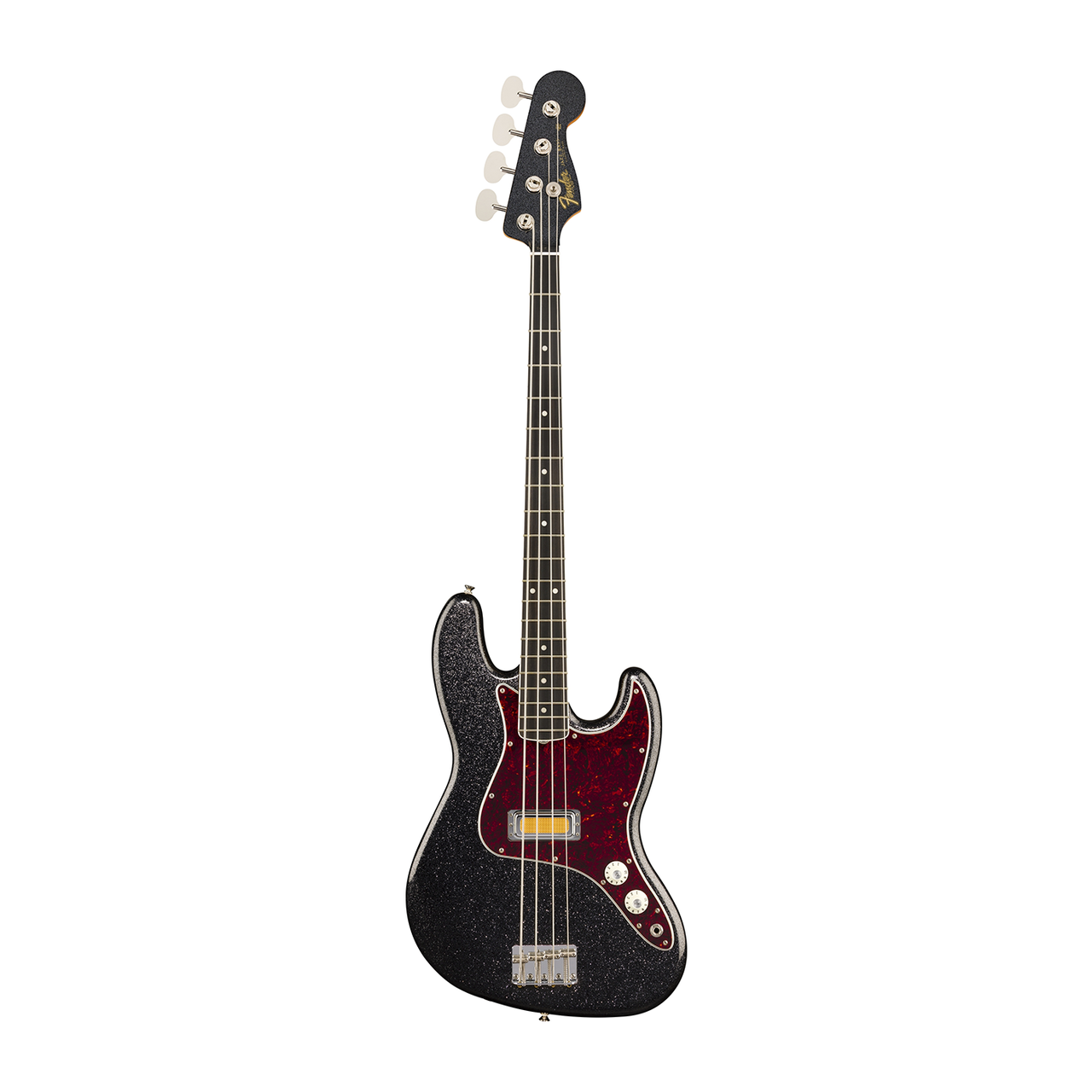 Fender Limited-Edition Gold Foil Jazz Bass - Black Sparkle | Cream