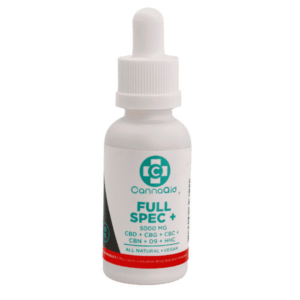 CannaAid Full Spec+ CBD + CBG + CBC + CBN + D9 + HHC Tincture