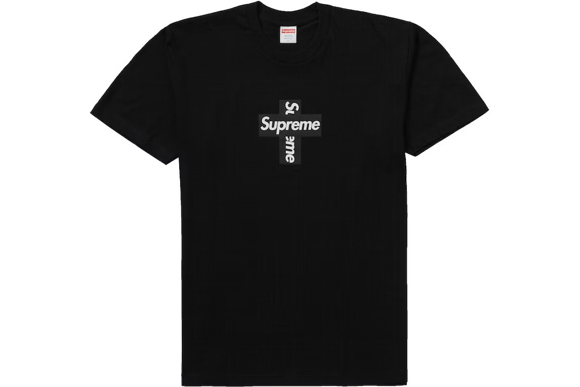 Supreme Cross Box Logo Tee Black F/W 20'