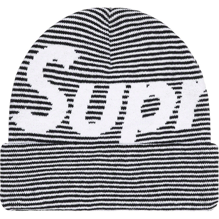 Supreme Big Logo Beanie Black Stripe F/W 22'