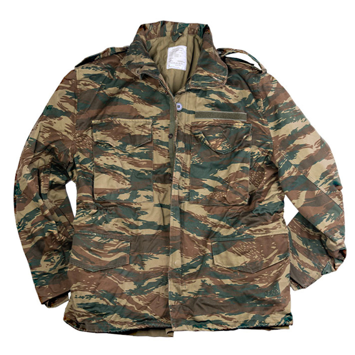 Greek Lizard Camo M65 Field Jacket with Broken Zipper