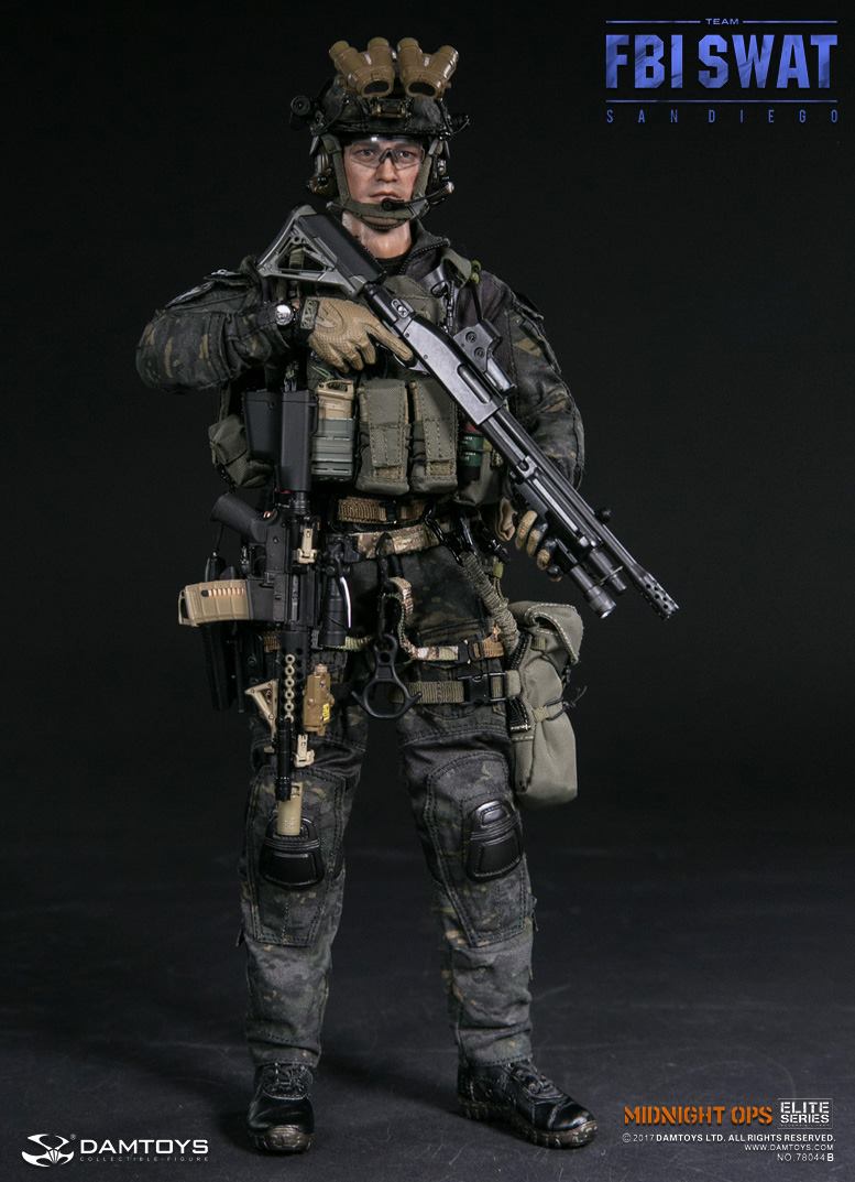 1/6 Scale FBI SWAT Team Agent San Diego Midnight Ops Figure by Dam